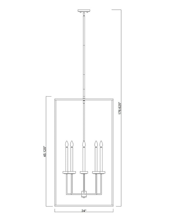 Z-Lite - 6100-44MGLD - Eight Light Chandelier - Gaultier - Mordern Gold