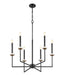 Z-Lite - 6100-6MB - Six Light Chandelier - Gaultier - Matte Black+Mordern Gold