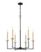 Z-Lite - 6100-6MB - Six Light Chandelier - Gaultier - Matte Black+Mordern Gold