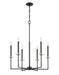 Z-Lite - 6100-6MB - Six Light Chandelier - Gaultier - Matte Black+Mordern Gold