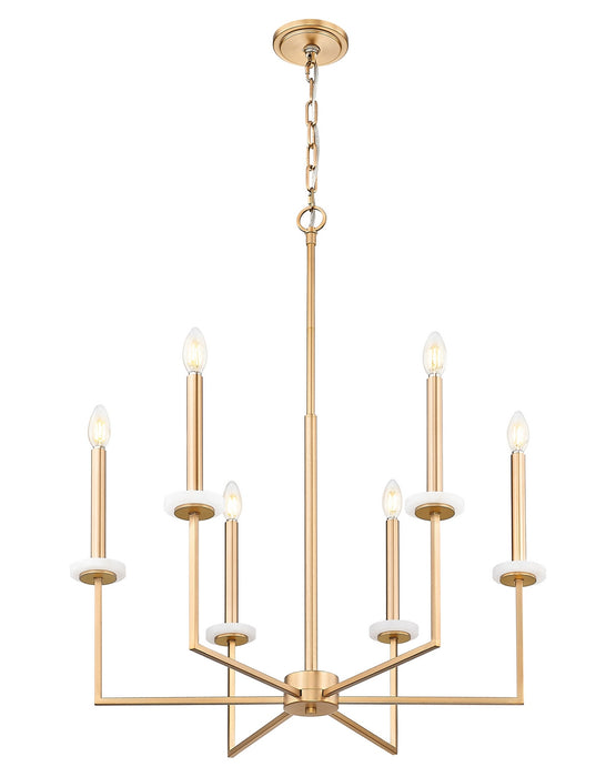 Z-Lite - 6100-6MGLD - Six Light Chandelier - Gaultier - Mordern Gold