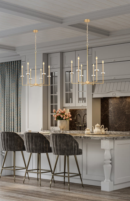 Z-Lite - 6100-6MGLD - Six Light Chandelier - Gaultier - Mordern Gold