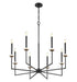 Z-Lite - 6100-8MB - Eight Light Chandelier - Gaultier - Matte Black+Mordern Gold
