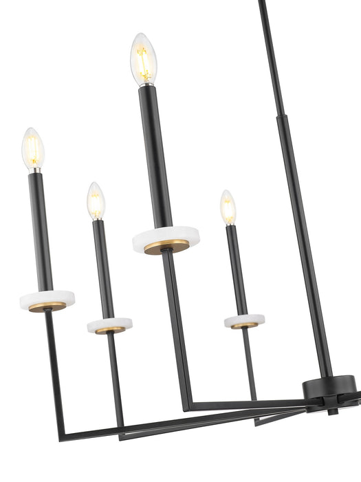 Z-Lite - 6100-8MB - Eight Light Chandelier - Gaultier - Matte Black+Mordern Gold