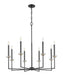 Z-Lite - 6100-8MB - Eight Light Chandelier - Gaultier - Matte Black+Mordern Gold