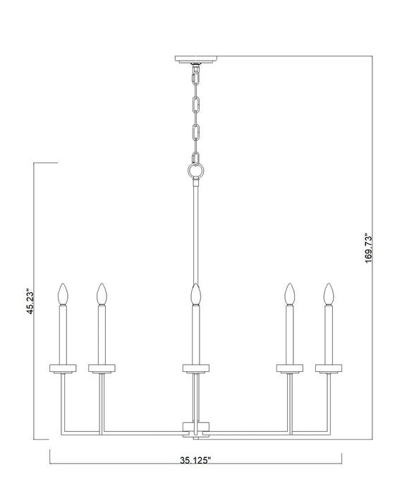 Z-Lite - 6100-8MB - Eight Light Chandelier - Gaultier - Matte Black+Mordern Gold