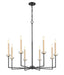 Z-Lite - 6100-8MB - Eight Light Chandelier - Gaultier - Matte Black+Mordern Gold