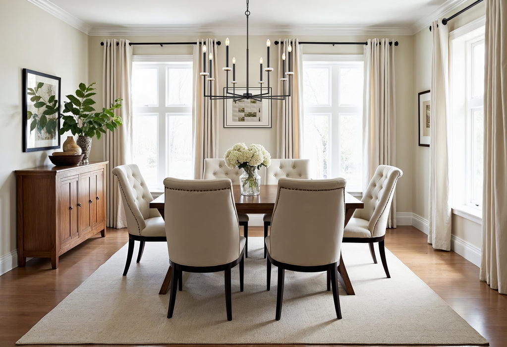 Z-Lite - 6100-8MB - Eight Light Chandelier - Gaultier - Matte Black+Mordern Gold