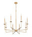 Z-Lite - 6100-8MGLD - Eight Light Chandelier - Gaultier - Mordern Gold