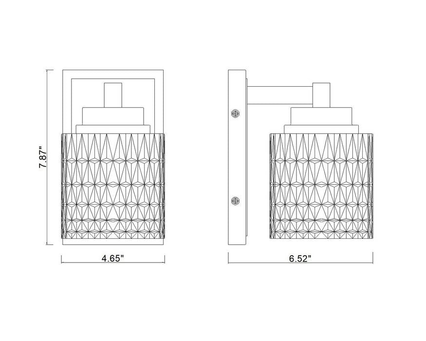 Z-Lite - 6101-1S-BN - One Light Wall Sconce - Jacqueline - Brushed Nickel