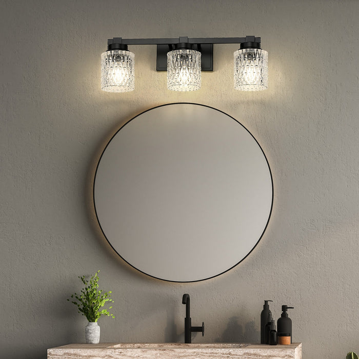 Z-Lite - 6101-3V-MB - Three Light Vanity - Jacqueline - Matte Black