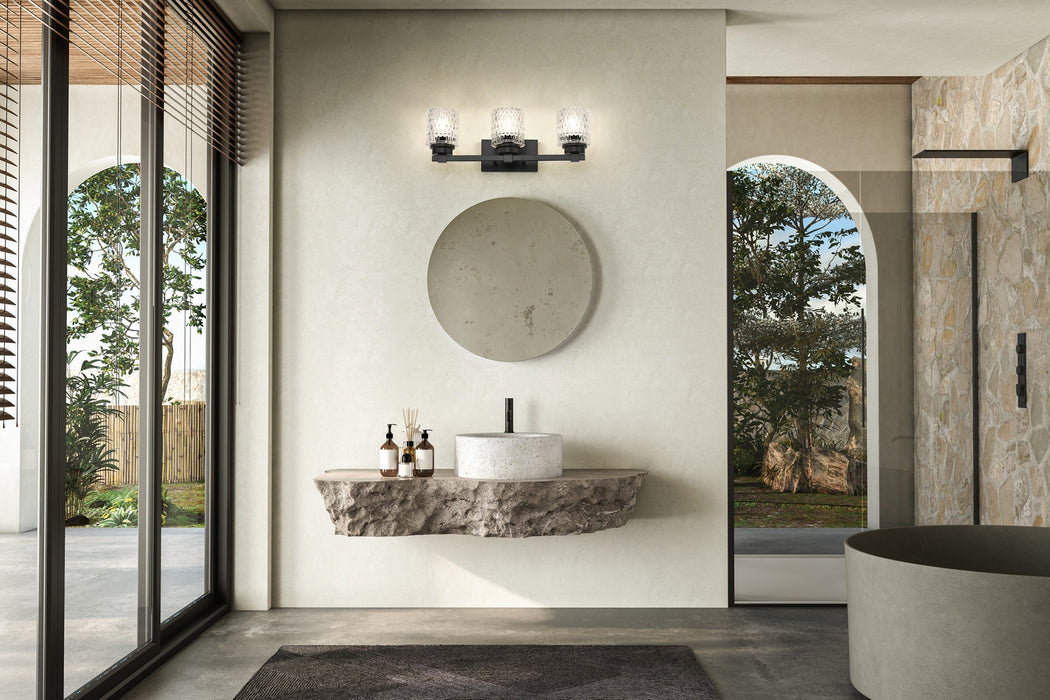 Z-Lite - 6101-3V-MB - Three Light Vanity - Jacqueline - Matte Black