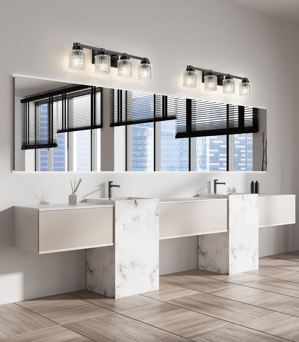 Z-Lite - 6101-4V-MB - Four Light Vanity - Jacqueline - Matte Black