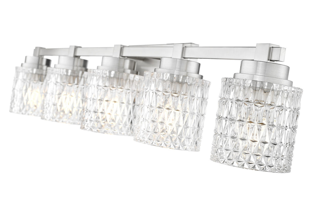 Z-Lite - 6101-5V-BN - Five Light Vanity - Jacqueline - Brushed Nickel
