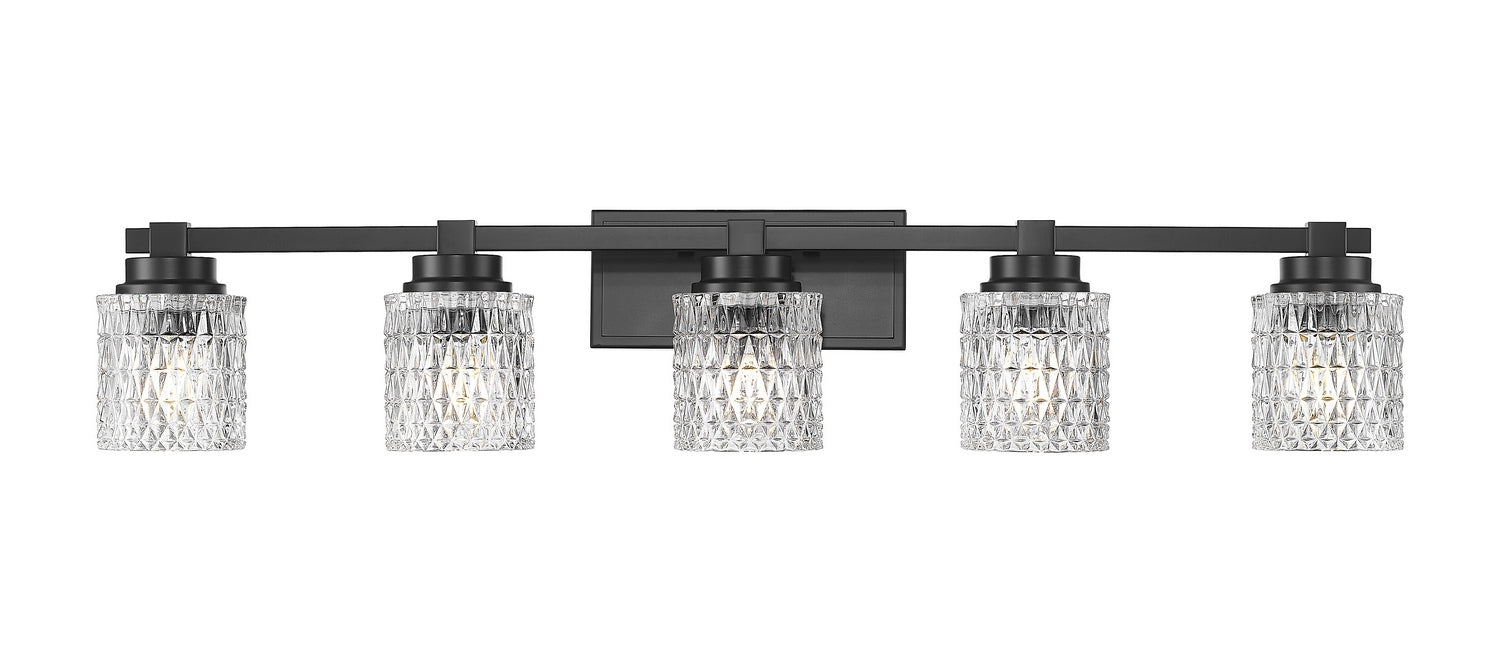 Z-Lite - 6101-5V-MB - Five Light Vanity - Jacqueline - Matte Black