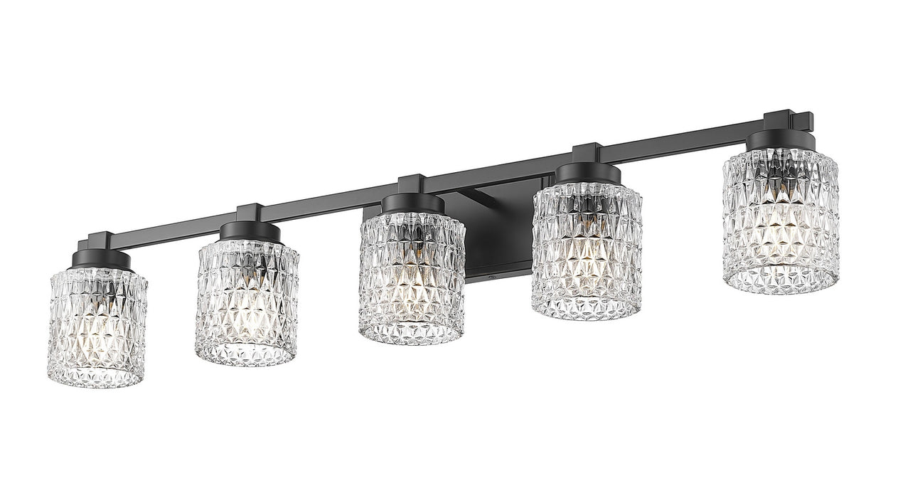 Z-Lite - 6101-5V-MB - Five Light Vanity - Jacqueline - Matte Black