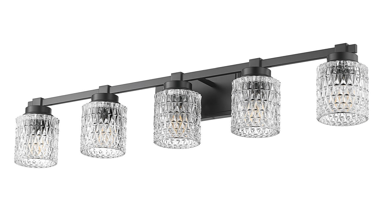 Z-Lite - 6101-5V-MB - Five Light Vanity - Jacqueline - Matte Black
