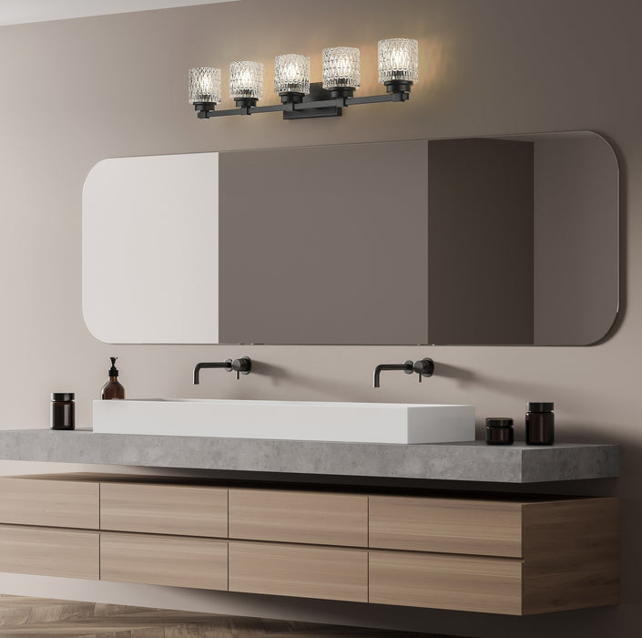 Z-Lite - 6101-5V-MB - Five Light Vanity - Jacqueline - Matte Black