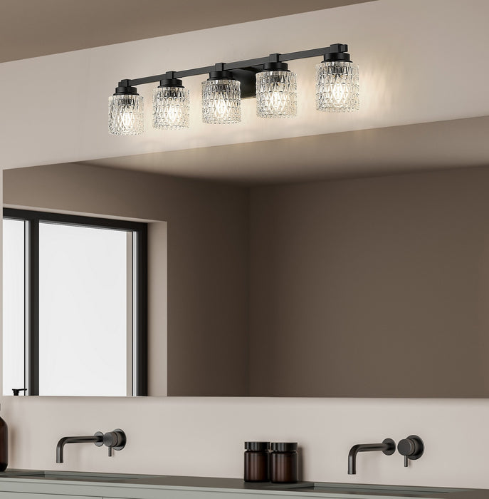 Z-Lite - 6101-5V-MB - Five Light Vanity - Jacqueline - Matte Black