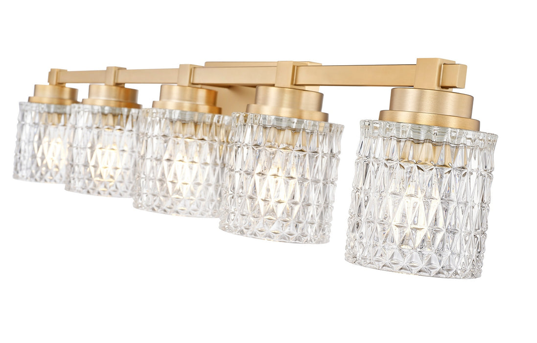 Z-Lite - 6101-5V-MGLD - Five Light Vanity - Jacqueline - Modern Gold