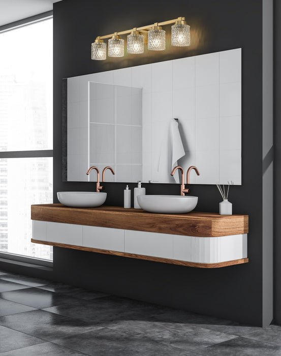 Z-Lite - 6101-5V-MGLD - Five Light Vanity - Jacqueline - Modern Gold