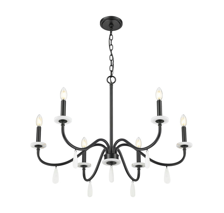 Z-Lite - 6103-32MB - Six Light Chandelier - Toussant - Matte Black