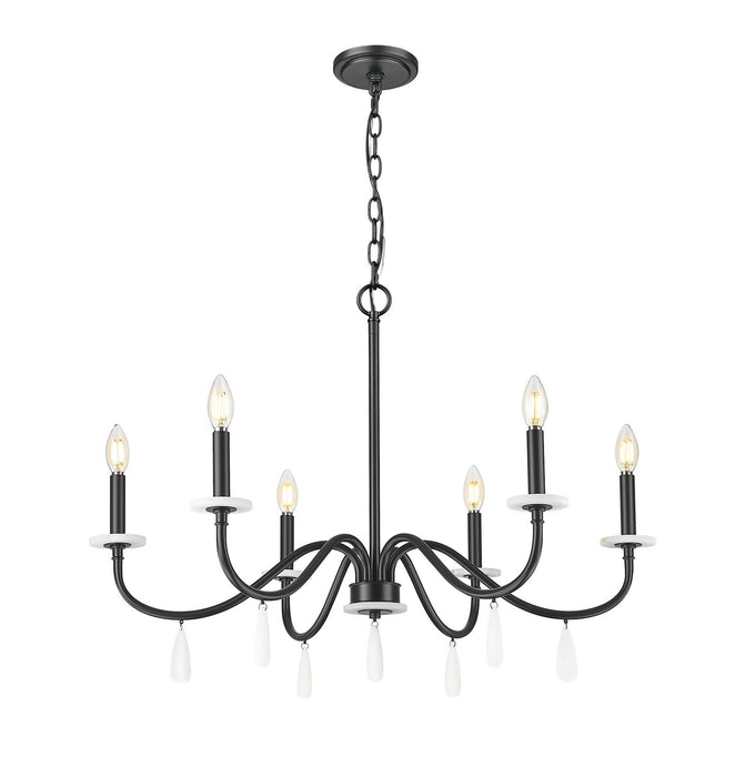 Z-Lite - 6103-32MB - Six Light Chandelier - Toussant - Matte Black