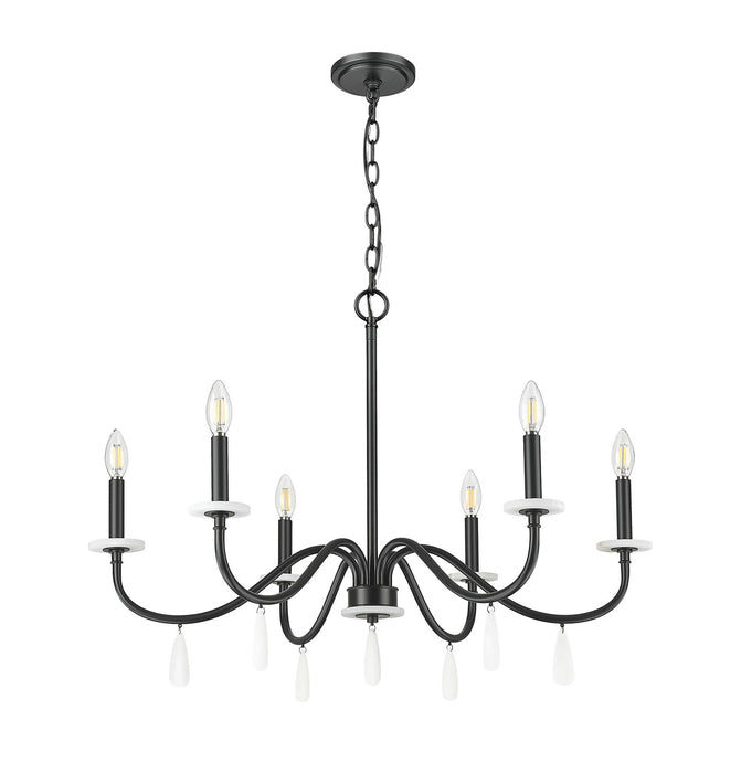 Z-Lite - 6103-32MB - Six Light Chandelier - Toussant - Matte Black
