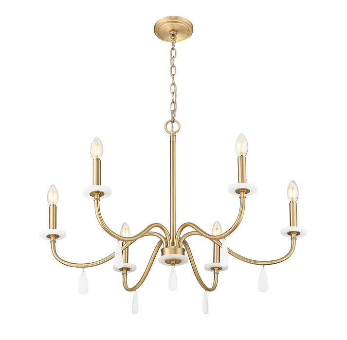 Z-Lite - 6103-32MGLD - Six Light Chandelier - Toussant - Mordern Gold