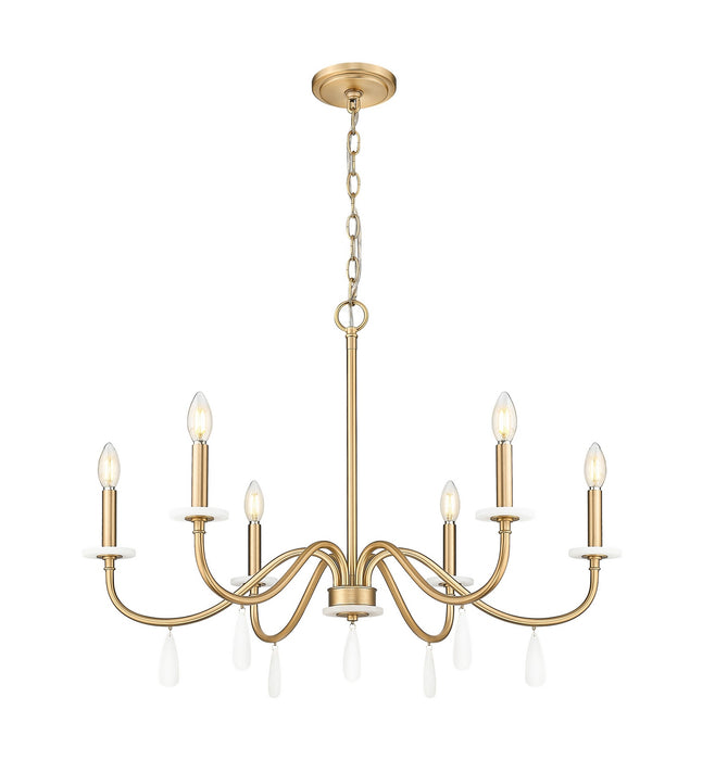 Z-Lite - 6103-32MGLD - Six Light Chandelier - Toussant - Mordern Gold
