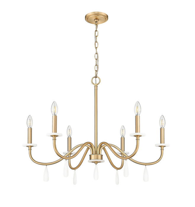 Z-Lite - 6103-32MGLD - Six Light Chandelier - Toussant - Mordern Gold