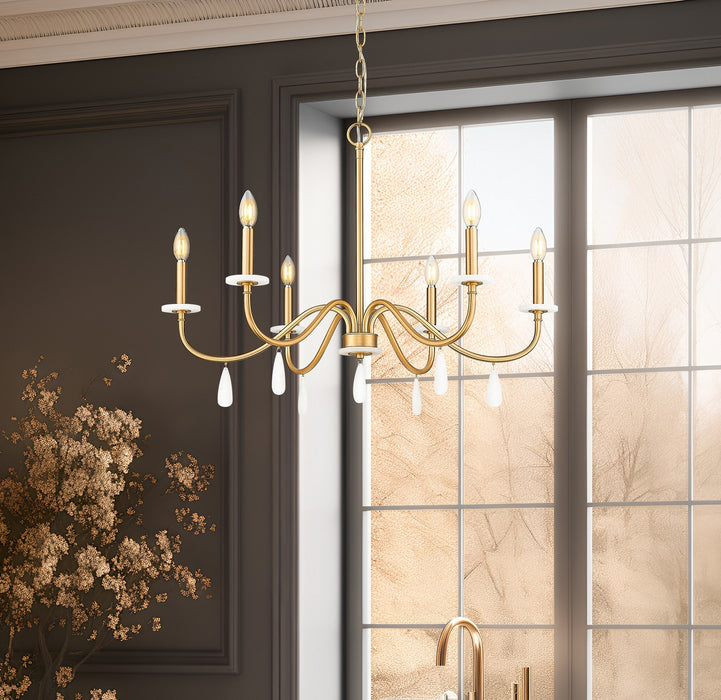 Z-Lite - 6103-32MGLD - Six Light Chandelier - Toussant - Mordern Gold