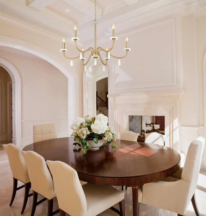 Z-Lite - 6103-32MGLD - Six Light Chandelier - Toussant - Mordern Gold