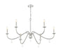 Z-Lite - 6103-45BN - Six Light Chandelier - Toussant - Brushed Nickel