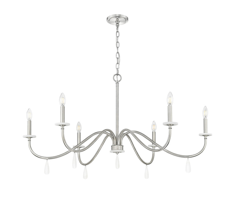 Z-Lite - 6103-45BN - Six Light Chandelier - Toussant - Brushed Nickel