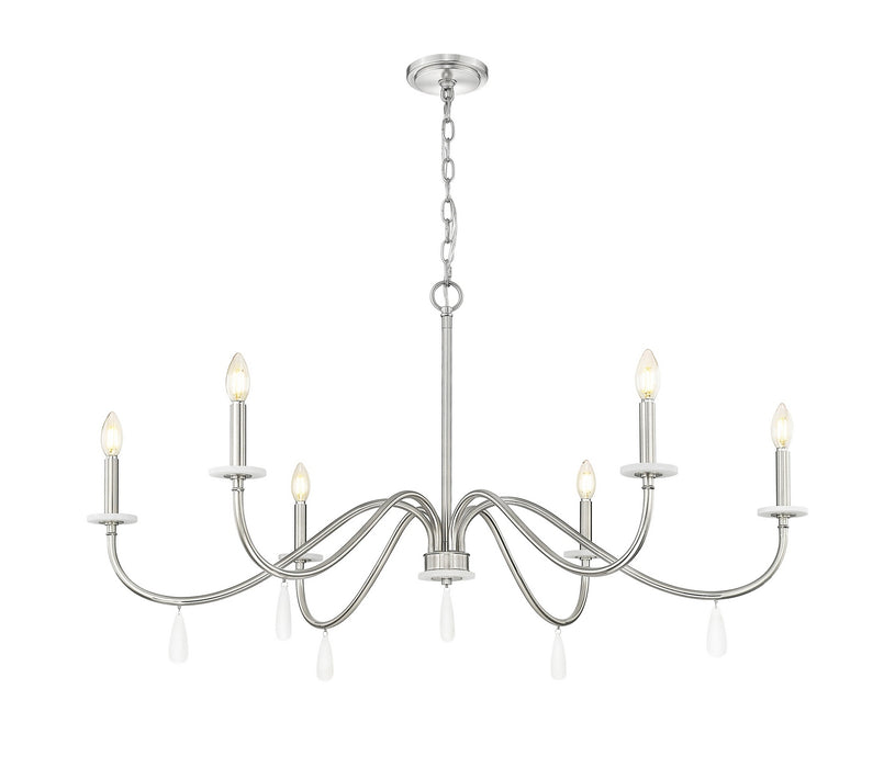Z-Lite - 6103-45BN - Six Light Chandelier - Toussant - Brushed Nickel