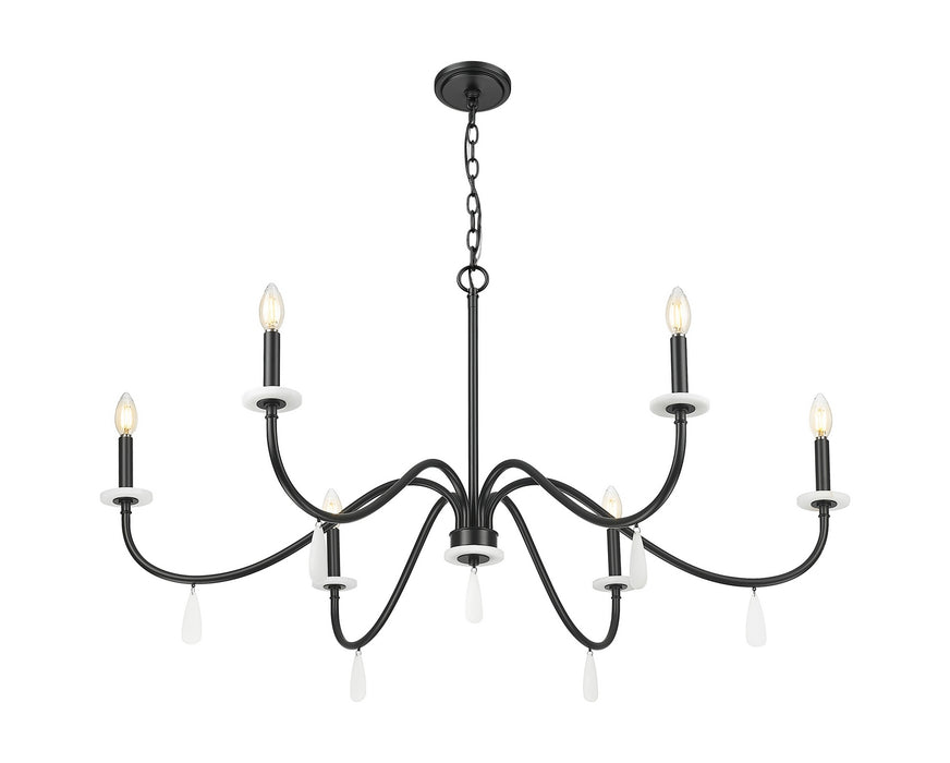 Z-Lite - 6103-45MB - Six Light Chandelier - Toussant - Matte Black
