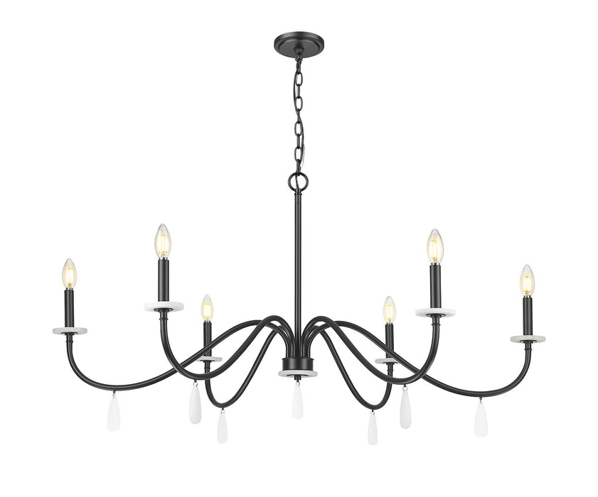 Z-Lite - 6103-45MB - Six Light Chandelier - Toussant - Matte Black
