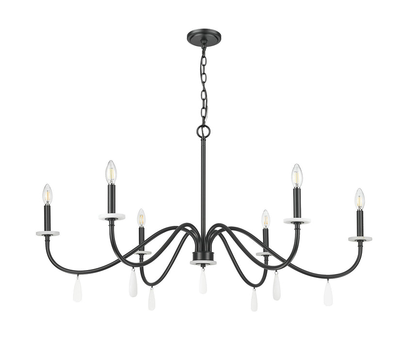 Z-Lite - 6103-45MB - Six Light Chandelier - Toussant - Matte Black