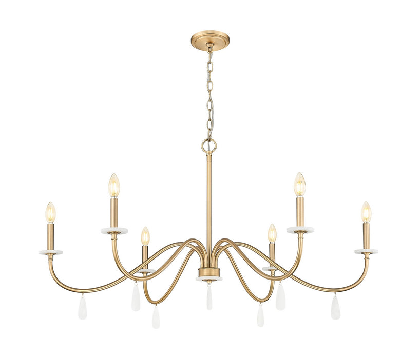 Z-Lite - 6103-45MGLD - Six Light Chandelier - Toussant - Mordern Gold