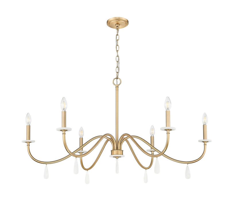 Z-Lite - 6103-45MGLD - Six Light Chandelier - Toussant - Mordern Gold