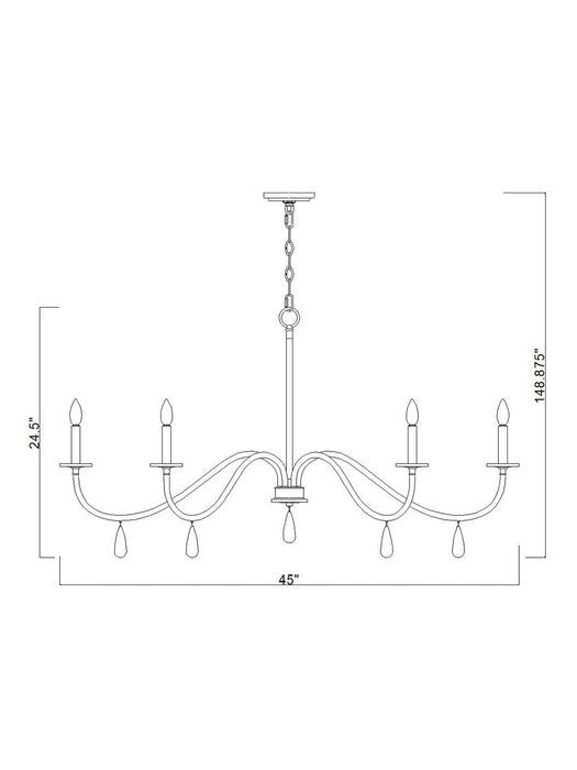 Z-Lite - 6103-45MGLD - Six Light Chandelier - Toussant - Mordern Gold