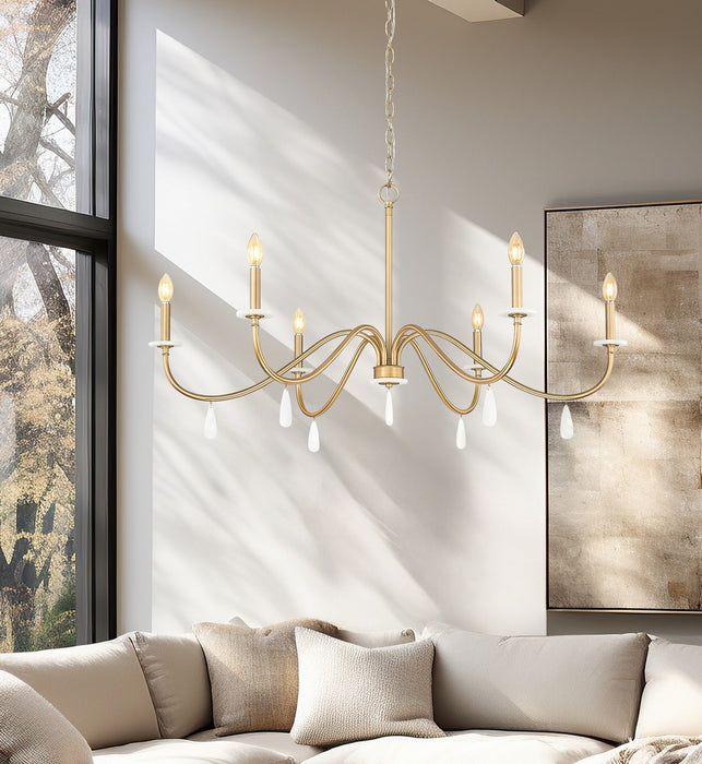 Z-Lite - 6103-45MGLD - Six Light Chandelier - Toussant - Mordern Gold