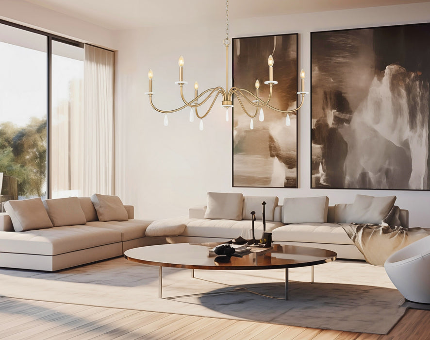 Z-Lite - 6103-45MGLD - Six Light Chandelier - Toussant - Mordern Gold