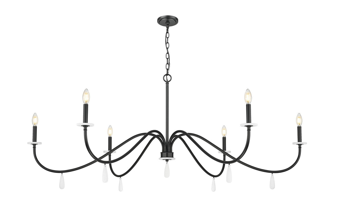 Z-Lite - 6103-63MB - Six Light Chandelier - Toussant - Matte Black