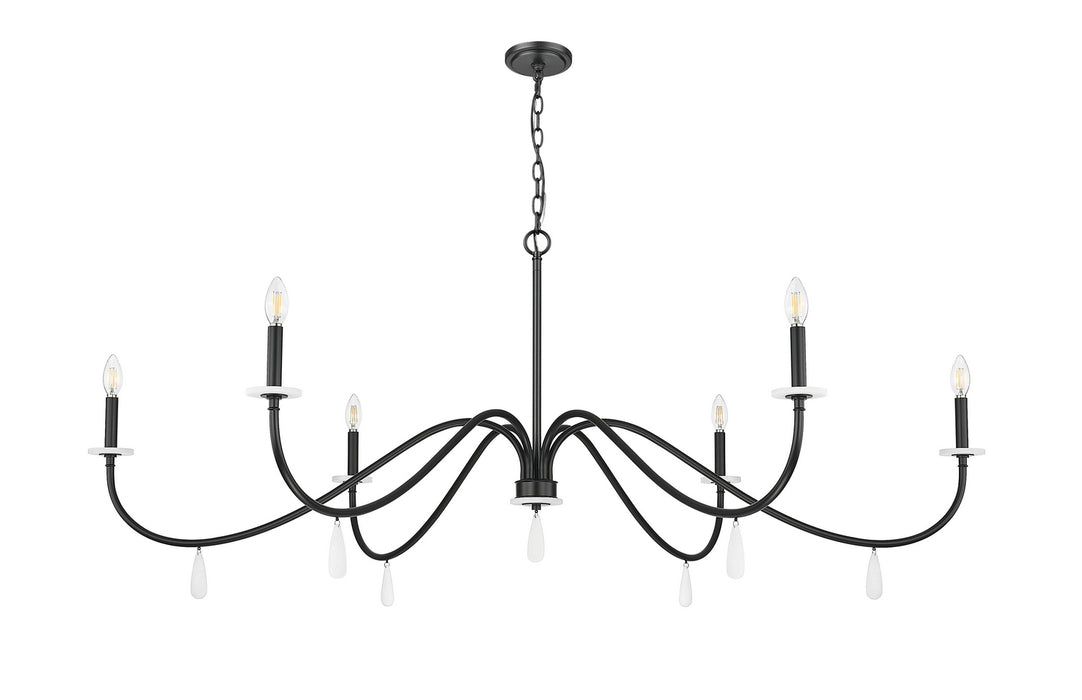 Z-Lite - 6103-63MB - Six Light Chandelier - Toussant - Matte Black