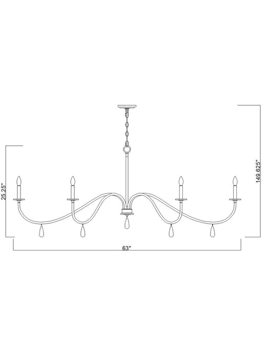 Z-Lite - 6103-63MB - Six Light Chandelier - Toussant - Matte Black