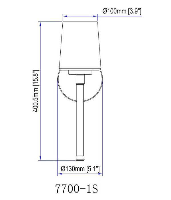 Z-Lite - 7700-1S-MB - One Light Wall Sconce - Henri - Matte Black