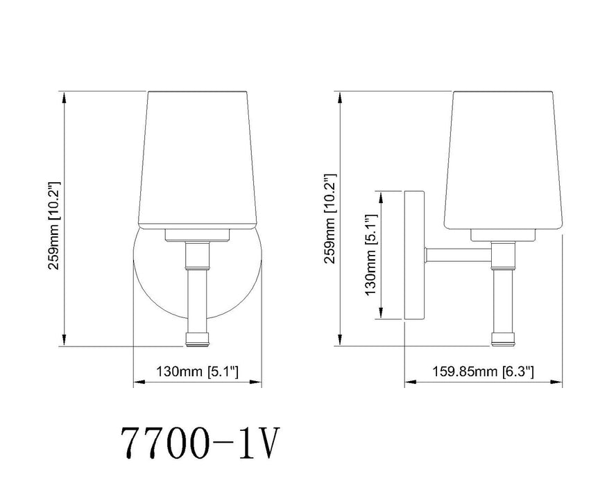 Z-Lite - 7700-1V-CH - One Light Vanity - Henri - Chrome
