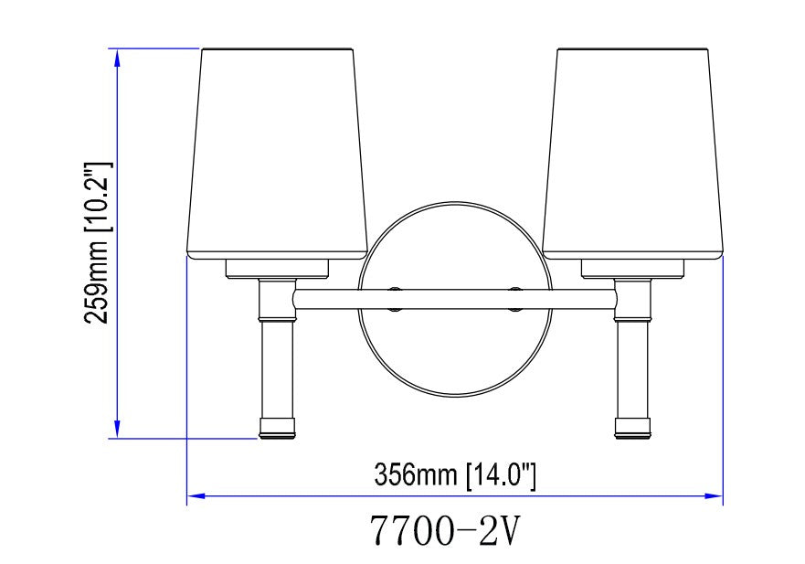Z-Lite - 7700-2V-CH - Two Light Vanity - Henri - Chrome
